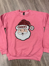 Load image into Gallery viewer, Sequin Holiday Santa Chiefs Sweatshirt
