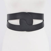 Faux Leather Elastic Belt