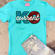 KC Current Tee w/Sequin patch