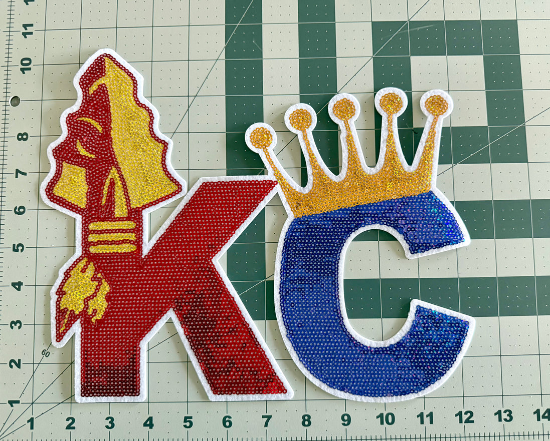 KC Combo Royals and Chiefs Tee w/Sequin Patch