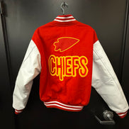 Kansas City Chiefs Leather Sleeved Varsity Jacket (Style 2)
