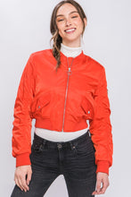 Load image into Gallery viewer, Bomber Jacket with Zipper Detail
