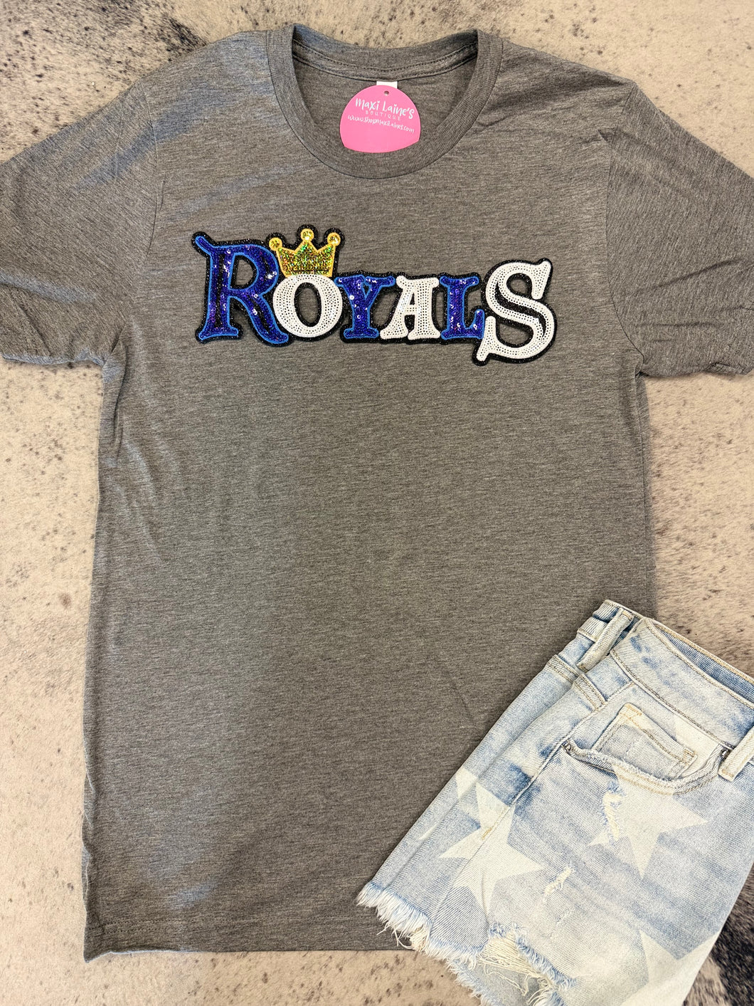 Royals Tee w/Sequin Patch