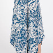Overlap Front Split Thigh Pants (Blue)