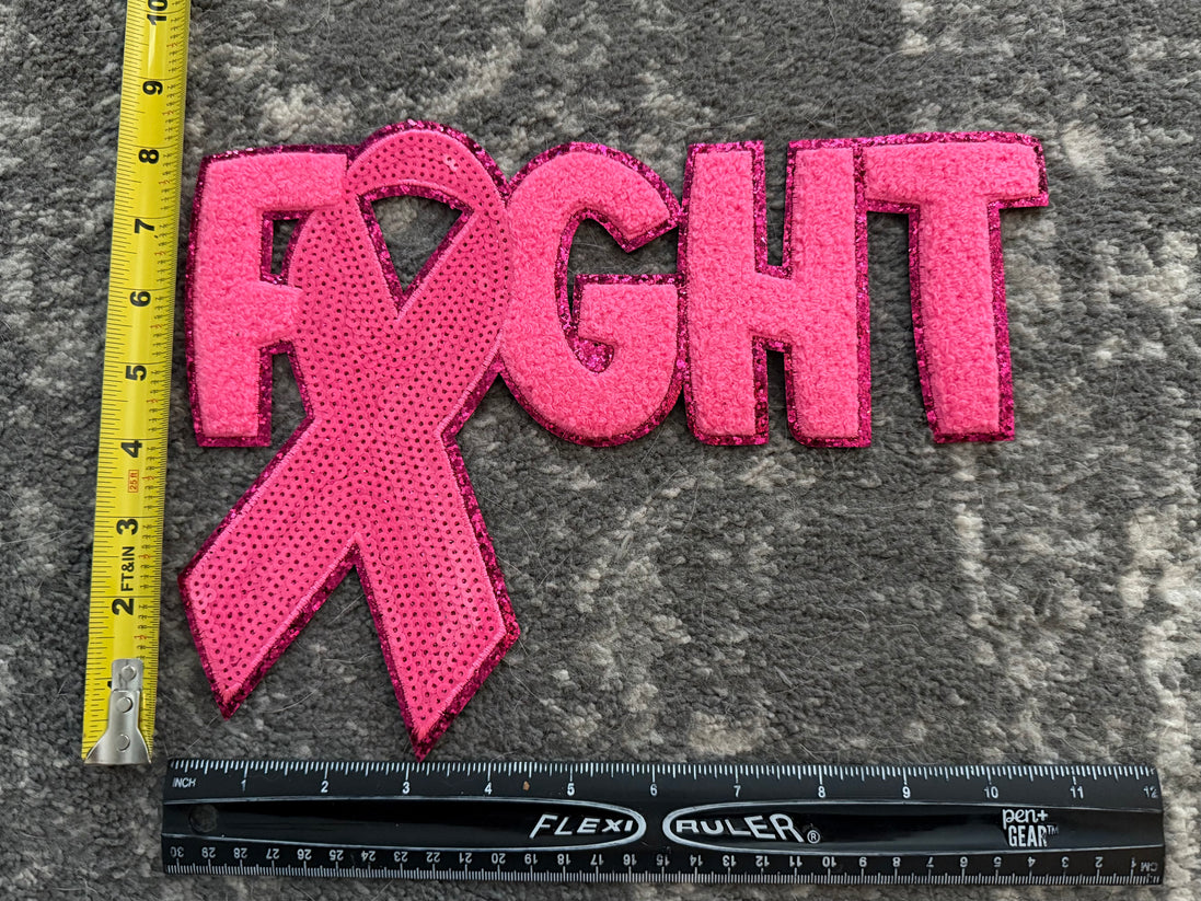 Fight Cancer Sequin X-Large Patch