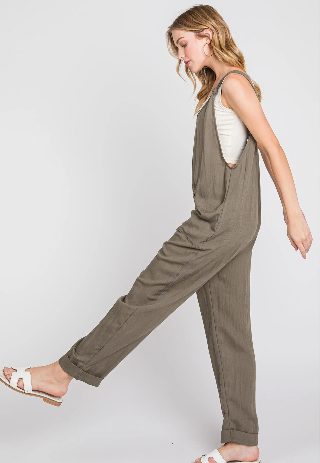 Front Pocketed Jumpsuit