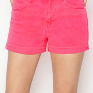 RISEN High Rise Cuffed Shorts