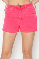 RISEN High Rise Cuffed Shorts