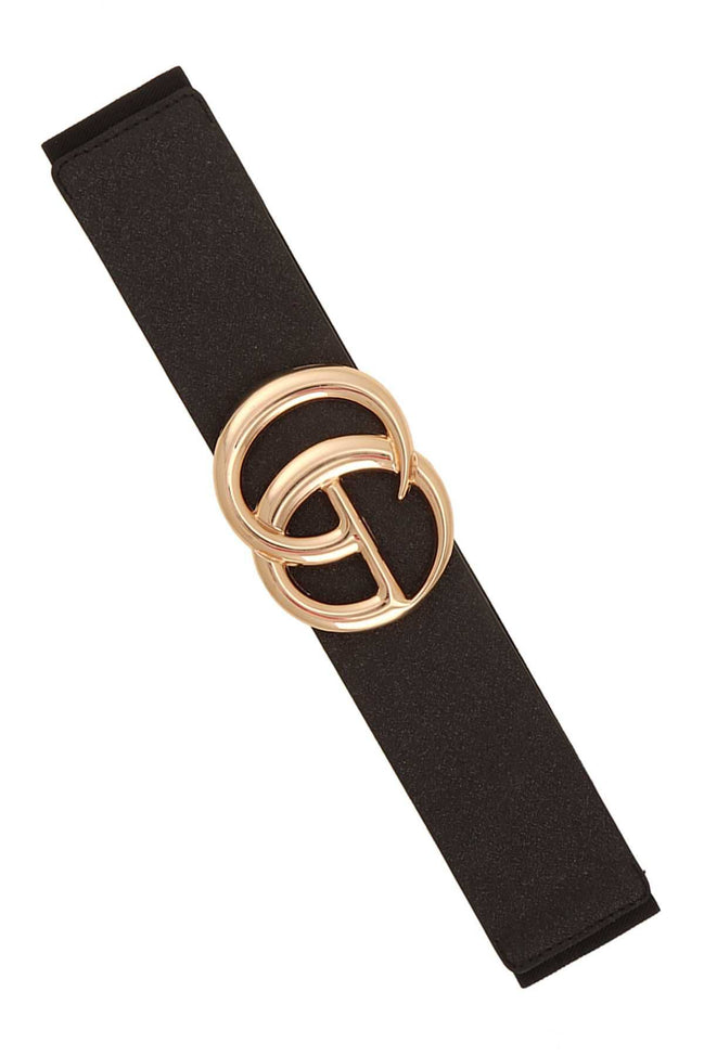 METAL GO BUCKLE METALLIC SPARKLE ELASTIC BELT