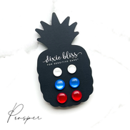 Prosper Pearl & Colorful Cat Eye Stud Earrings