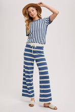 Load image into Gallery viewer, STRIPED KNIT SWEATER TOP AND BOTTOM SETS
