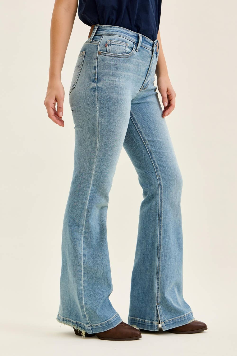 Multi-Inseam Mid Rise Flare
