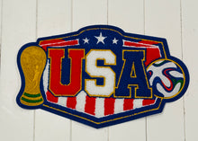 Load image into Gallery viewer, World Cup USA Soccer and Trophy Chenille Patch (11 inch)
