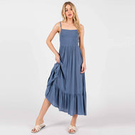 Smocked Ruffled Maxi Dress - ND40923