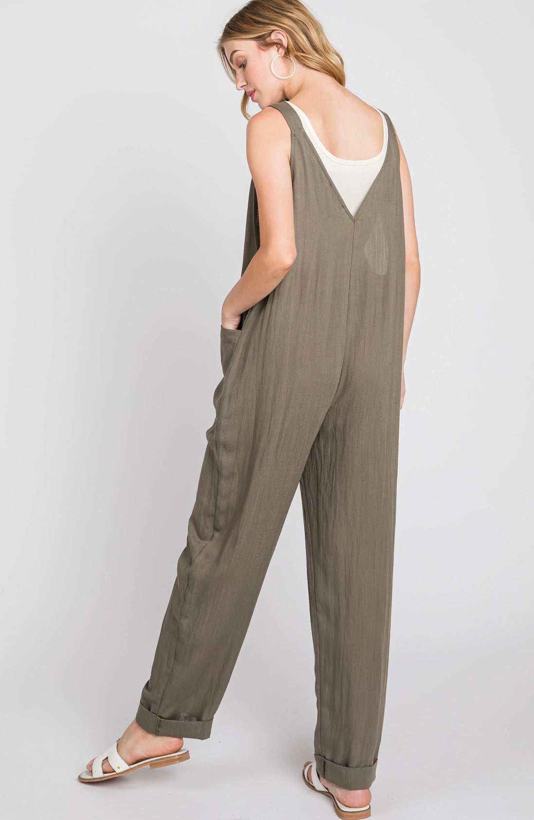 Front Pocketed Jumpsuit