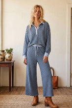 Load image into Gallery viewer, Soft Touch Lightweight Stripe Top ONLY (Wide Leg Pants Sold Separately)
