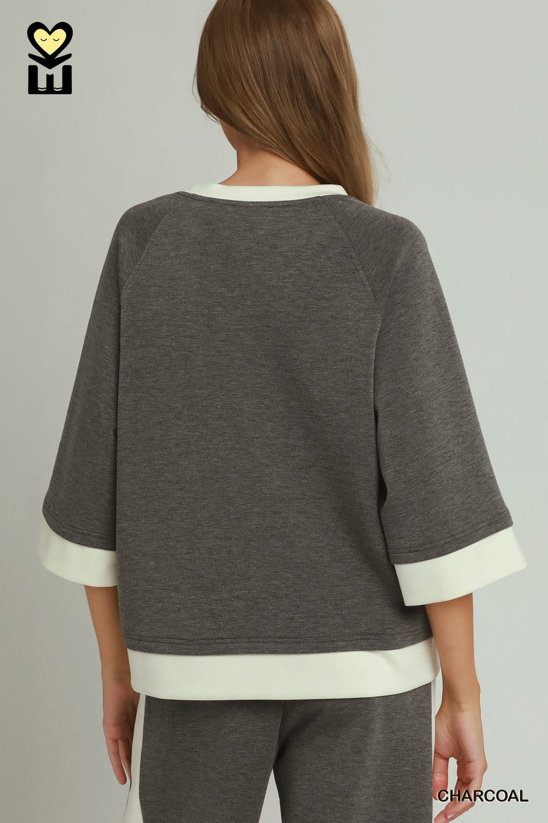ColorBlock Crewneck Raglan Sleeve Top (Bottoms Sold Separately)