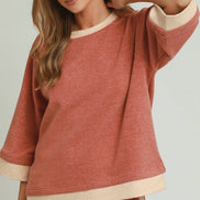 Dream Plush Contrast Raglan Sleeve (Bottoms Sold Separately)