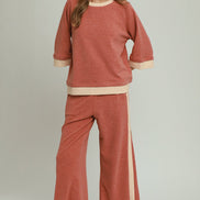Dream Plush Contrast Raglan Sleeve (Bottoms Sold Separately)