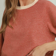 Dream Plush Contrast Raglan Sleeve (Bottoms Sold Separately)