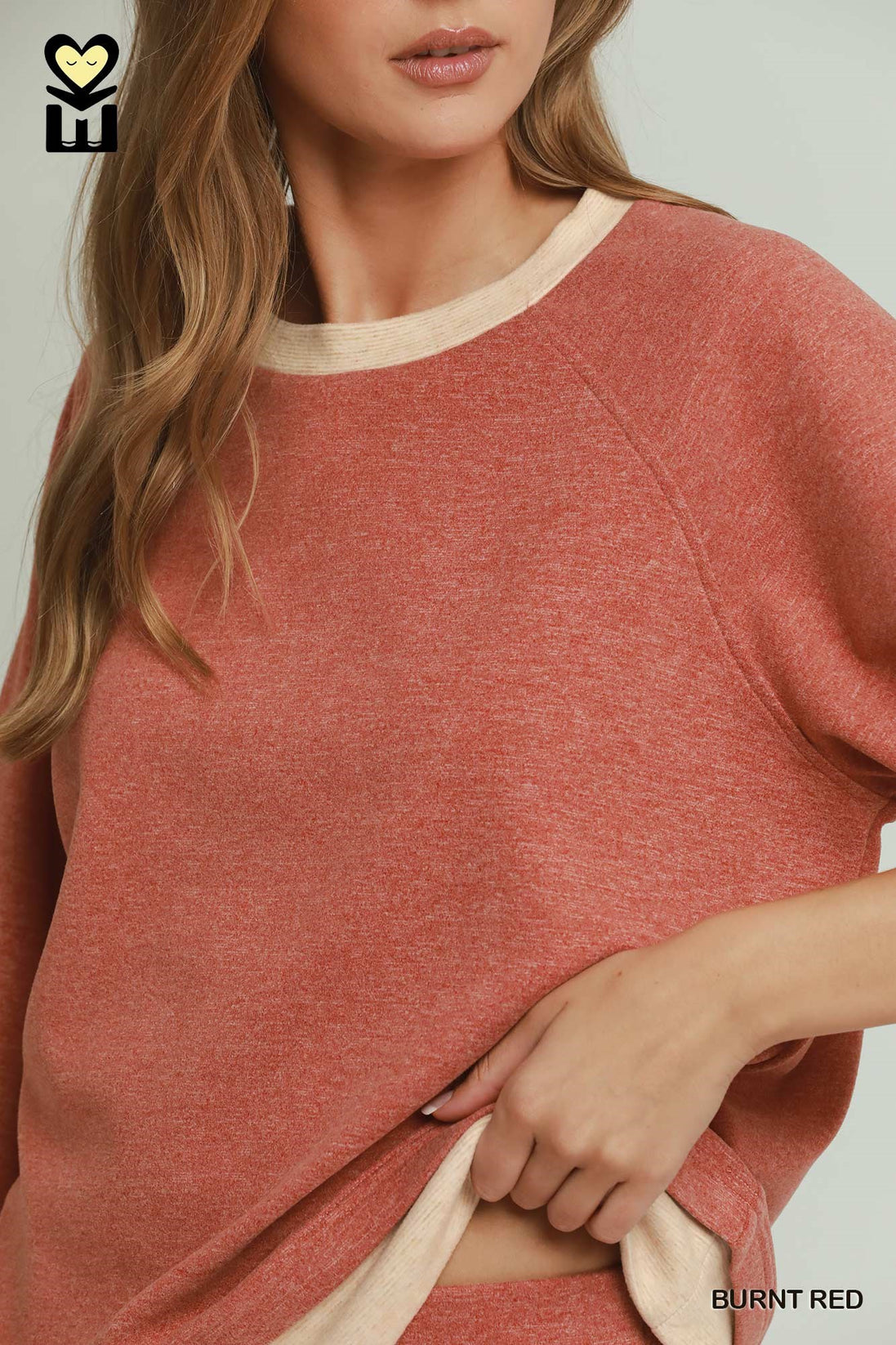 Dream Plush Contrast Raglan Sleeve (Bottoms Sold Separately)