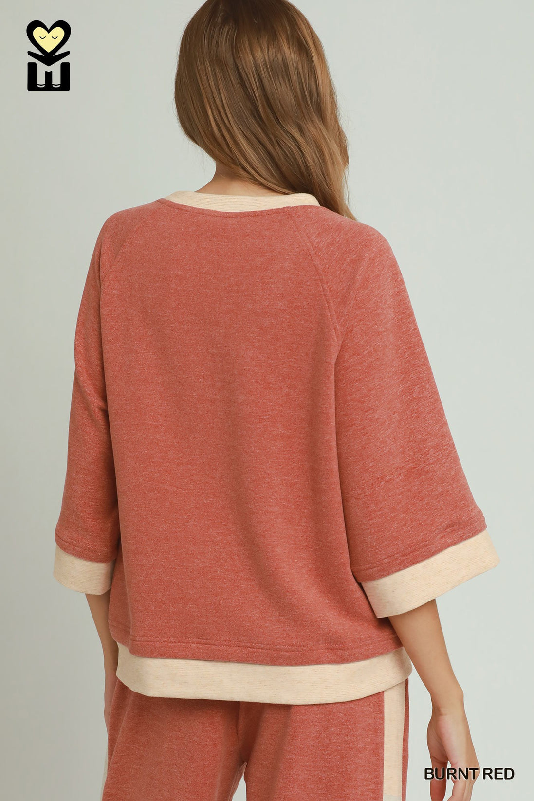 Dream Plush Contrast Raglan Sleeve (Bottoms Sold Separately)