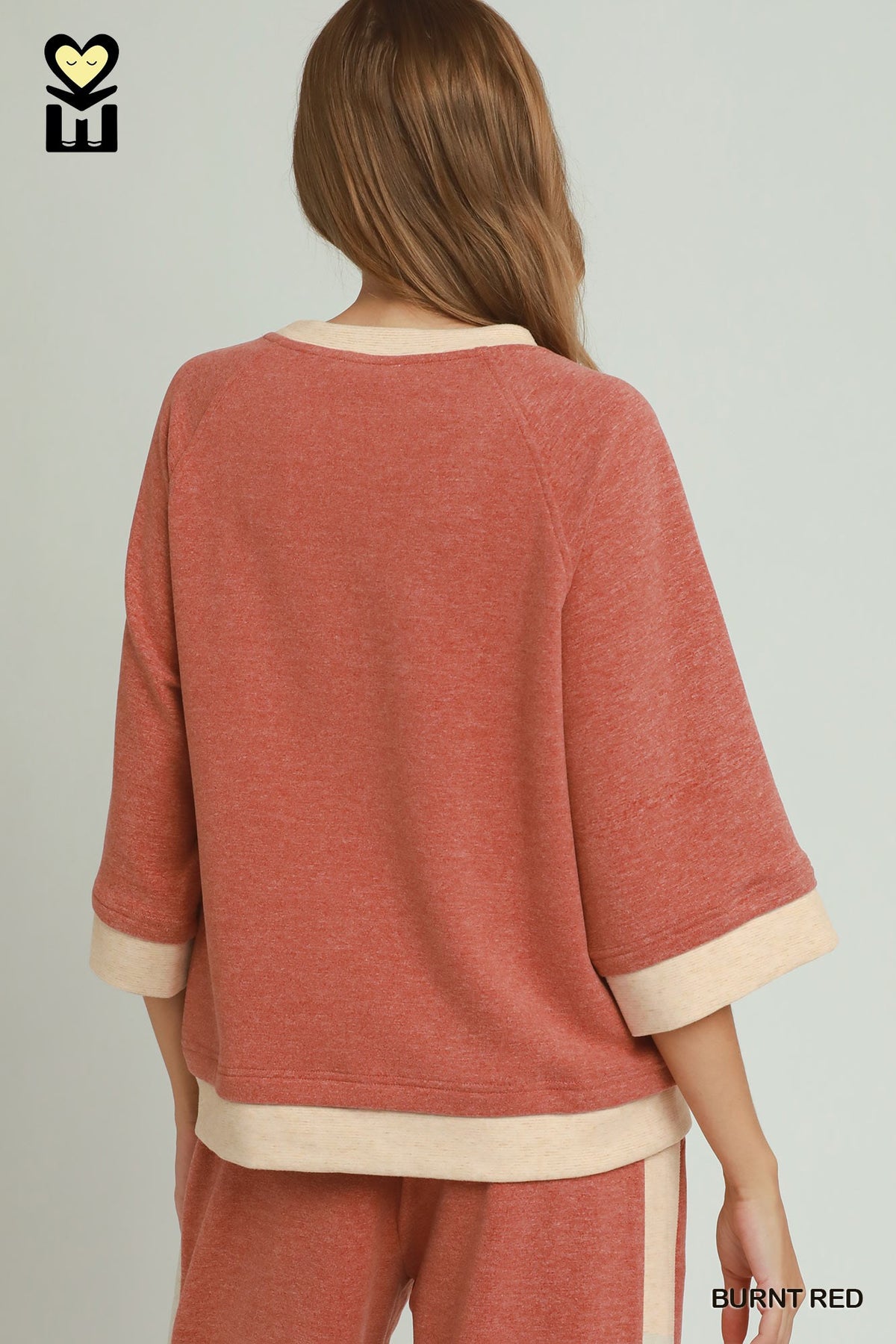 Dream Plush Contrast Raglan Sleeve (Bottoms Sold Separately)