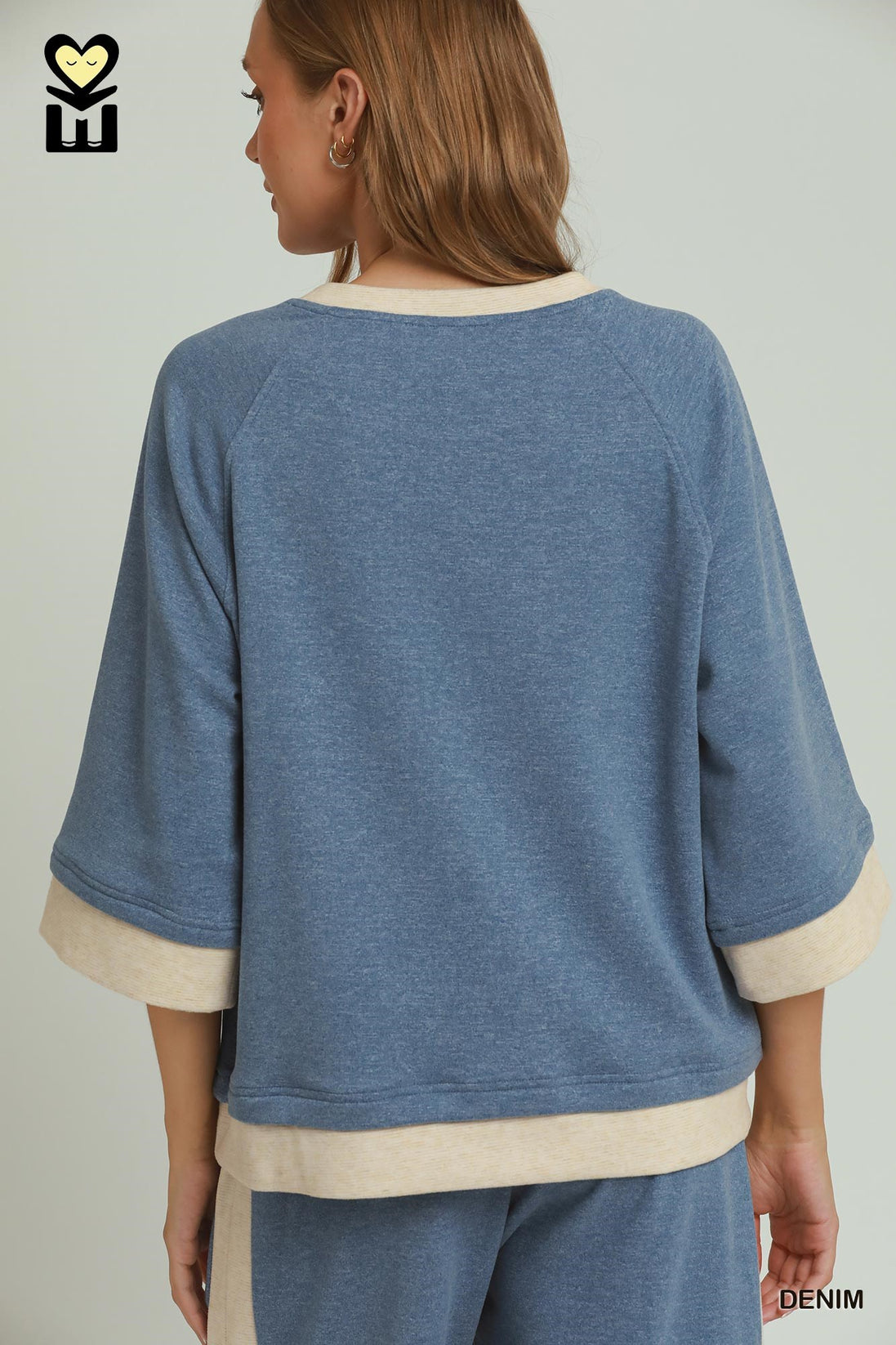 Dream Plush Contrast Raglan Sleeve (Bottoms Sold Separately)