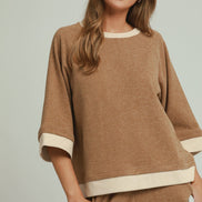 Dream Plush Contrast Raglan Sleeve (Bottoms Sold Separately)