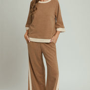 Dream Plush Contrast Raglan Sleeve (Bottoms Sold Separately)