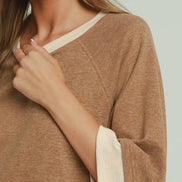 Dream Plush Contrast Raglan Sleeve (Bottoms Sold Separately)