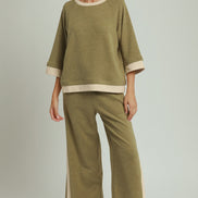 Dream Plush Contrast Raglan Sleeve (Bottoms Sold Separately)