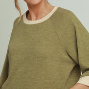 Dream Plush Contrast Raglan Sleeve (Bottoms Sold Separately)