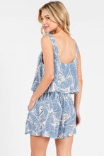 Load image into Gallery viewer, Sleeveless Flowy Tank with Wide Leg Short Romper - NJU60424D
