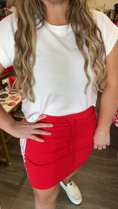 GAME DAY Knit Skort with Reverse Side Stitching