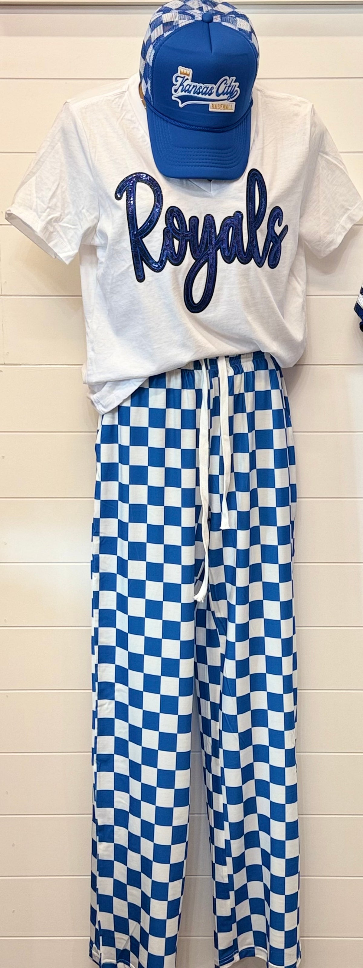 Checkered Royals Pants