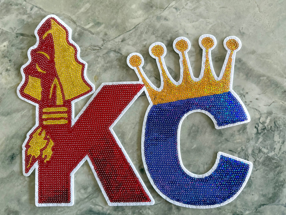 KC Combo Royals and Chiefs Tee w/Sequin Patch