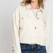 Button Up Cropped Jacket