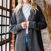 Ribbed Shacket w/Pockets
