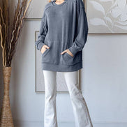 Ribbed Tunic Top w/Pockets