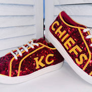 KC Red Sequin Game Day Sneakers | PREORDER
