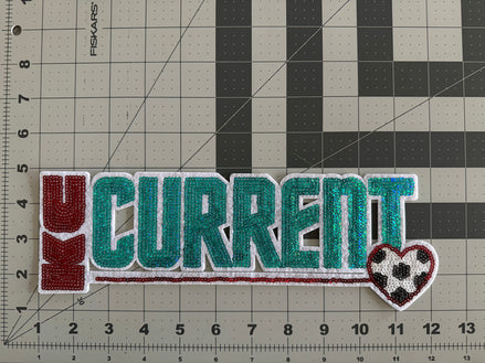 KC Current Soccer Sequin X-Large Patch