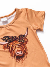 Load image into Gallery viewer, Cows Printed Cheetah Fringe Skirt 2 Pcs Set
