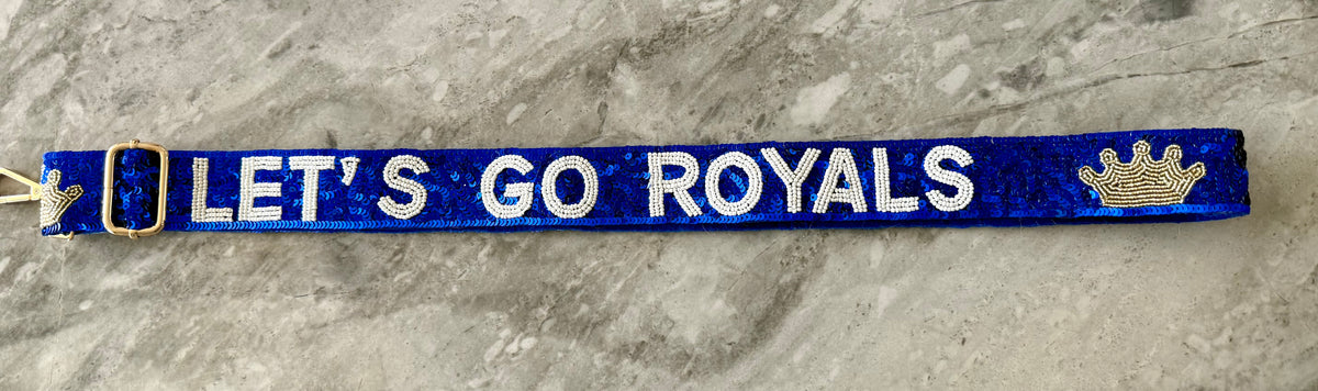 Let’s Go Royals Adjustable Sequin and Bead Purse Strap