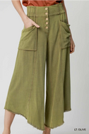 Wide Leg Cargo Pants (Green)