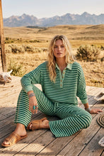 Load image into Gallery viewer, Soft Touch Lightweight Stripe Top ONLY (Wide Leg Pants Sold Separately)
