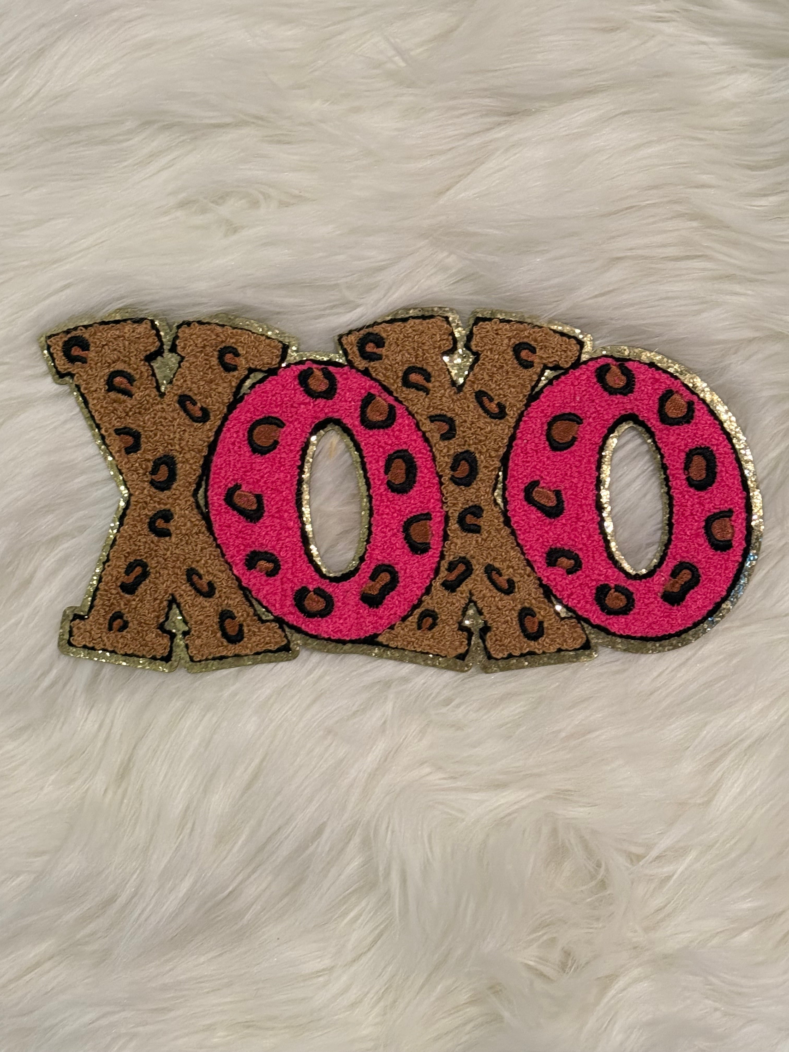 XOXO Leopard Chenille X-Large Patch (Valentine’s Collection)