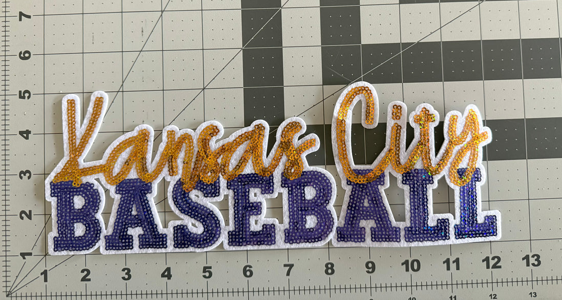 Kansas City Baseball Royals Tee w/Sequin Patch