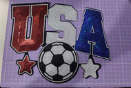 USA and Soccer Sequin Patch (11 inch)