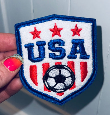 USA Soccer Badge Chenille Patch (3 inch)